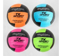 М'яч волейбольний C 44405 (60) "TK Sport", 4 вида, вага 300 грамів, матеріал PU, балон гумовий