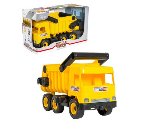 гр Авто "Middle truck" самоскид (4) 39490 (жовтий) в коробці "Tigres"