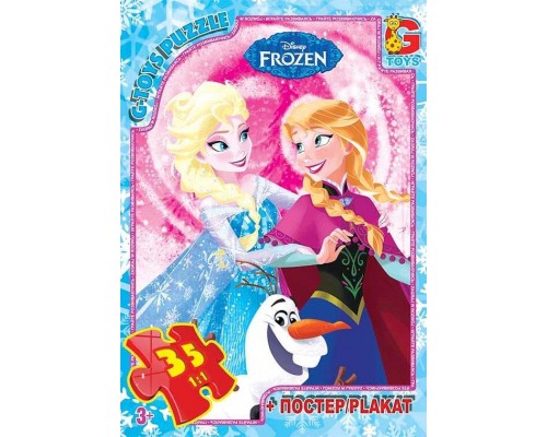 гр Пазли 35 эл. "G Toys" "Frozen" FR 051 (62) + постер