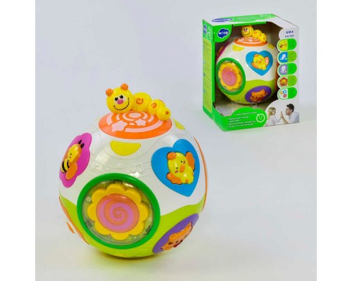 Розвиваюча іграшка Весела куля 938 (12/2) "Hola", обертається, світлові та звукові ефекти, англ. озвучування, в коробці