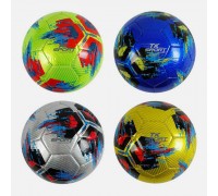 М'яч футбольний С 40209 (60) розмір №5 - 4 кольори, матеріал EVA Laser, 300-310 грамів, гумовий балон