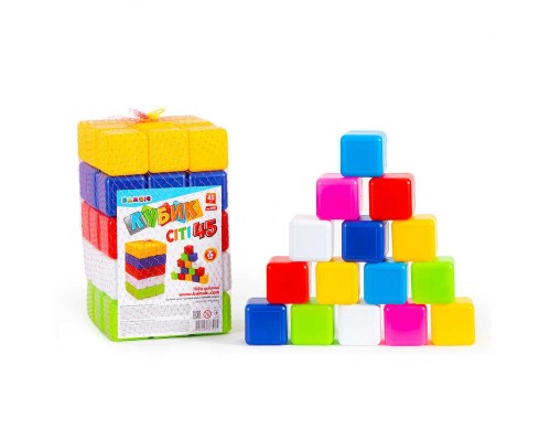 гр Дитячий набір "Кубики сіті 45" 0419 (10) "BAMSIC" 45 штук, в сітці