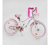 Велосипед 20" дюймів 2-х кол. "CORSO Sweety" SW-20450 / 204507 (1) БЛАКИТНИЙ, алюмінієва рама 11’’, ручні гальма, прикраси, зібраний на 75