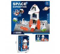 Набір космосу 551-6 (18/2) космічна ракета, 2 ігрові фігурки, викрутка, 2 види міні-транспорту, в коробці