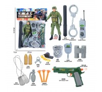 Військовий набір 2022-50 (96/2) 14 елементів, фігурка військового, пістолет з патронами на присосках, у пакеті