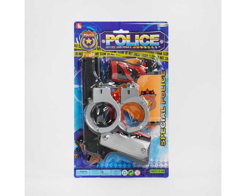 Поліцейський набір 2323-19 (144/2) 2 пістолети, наручники, кобура, патрони, на листі