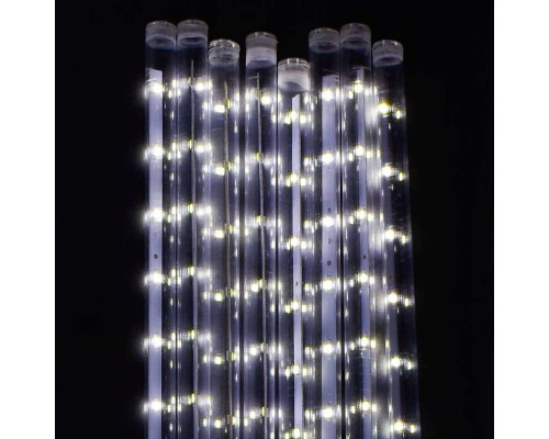 Гірлянда світлодіодна вулична С 31320 "Бурулька" (50) 320 лампочок, довжина проводу 3 метри, 8 плафонів, довжина лампочки 50 см, біле світло лампочок