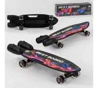 Скейтборд S-00501 Best Board (4) з музикою і димом, USB зарядка, акумуляторні батареї, колеса PU зі світлом 60х45мм
