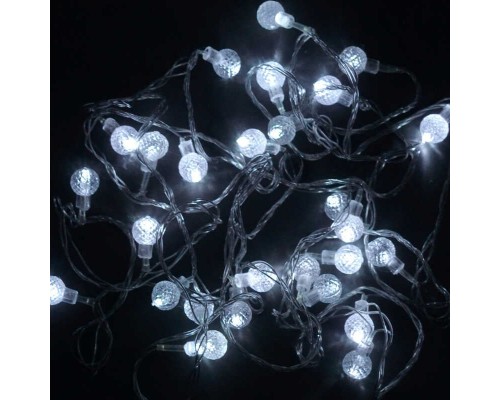 Гірлянда C 31299-405 (100) “Лампочка”, 28 лампочок, 5 метрів, біла, в пакеті