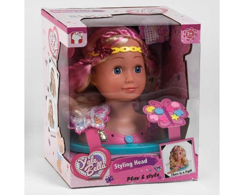 Лялька-Голова YL 888 C (8) Манекен для зачісок та макіяжу, світловий ефект, з аксесуарами, в коробці