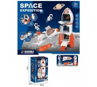 Набір космосу 551-7 (18/2) космічна ракета, шаттл, 2 ігрові фігурки, викрутка, підсвічується, в коробці