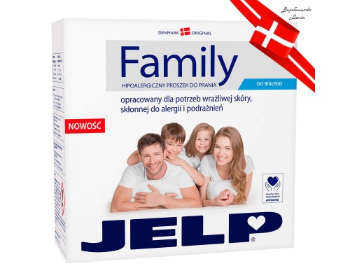 гр FAMILY Гіпоалергенний пральний порошок для білого 2,24 кг 90029 / 5713183900290 (3) "JELP"