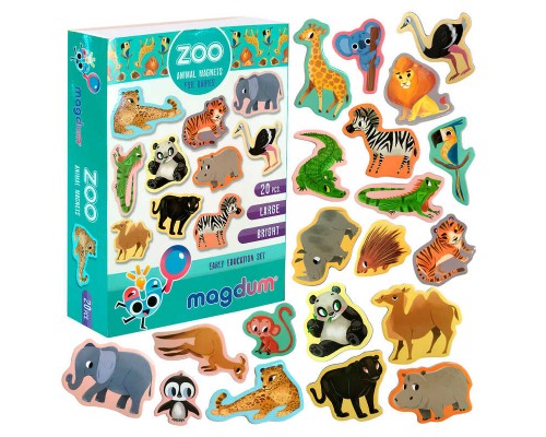 гр Магнітна гра ML4031-05 EN (70) "Zoo", 20 магнітів, "Magdum"