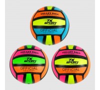 М'яч волейбольний C 62444 (100) "TK Sport", 3 види, 280-300 грамів, матеріал м'який PVC, ВИДАЄТЬСЯ ТІЛЬКИ МІКС ВИДІВ