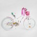 Велосипед 20" дюймів 2-х кол. "CORSO Sweety" SW-20603 / 206037 (1) БІЛИЙ, алюмінієва рама 11’’, ручні гальма, прикраси, зібраний на 75