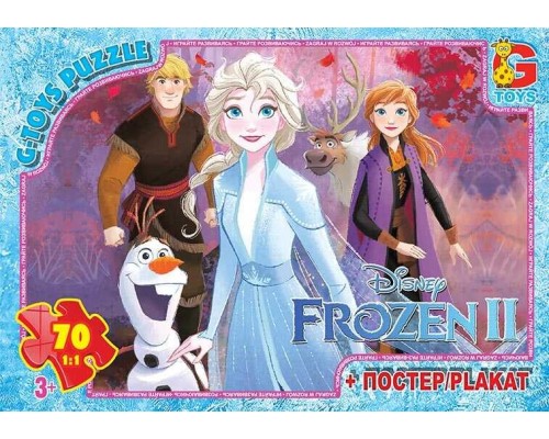 гр Пазли 70 ел. "G-Toys" "Frozen" FR 021 (62) + постер