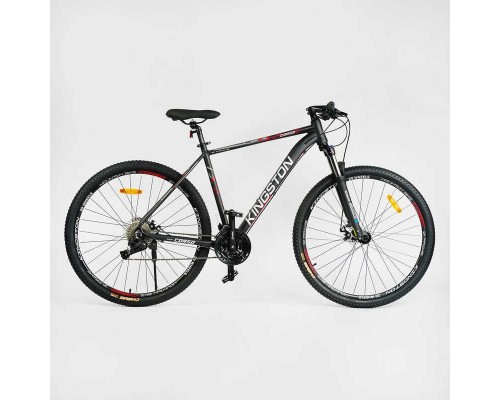 Велосипед Спортивний Corso "Kingston" 29" KN-29125 (1) рама алюмінієва 21``, обладнання L-TWOO 27 швидкостей, зібраний на 75