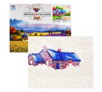 Картина за номерами + Алмазна мозаїка 2в1 YHDGJ 71948 (30) "TK Group", 50х40см, "Чарівний будиночок", в коробці