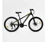Велосипед Спортивний CORSO «PRIMO» 26" дюймів RM-26311 (1) рама алюмінієва 13``, обладнання SAIGUAN 21 швидкість, зібран на 75