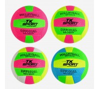 М'яч волейбольний C 62445 (100) "TK Sport", 4 види, 280-300 грам, матеріал м'який PVC, ВИДАЄТЬСЯ ТІЛЬКИ МІКС ВИДІВ