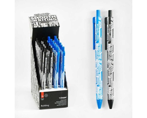 Набір кулькових ручок D 35320 (90) ЦІНА ЗА 24 ШТУКИ У БЛОЦІ, синя паста, товщина лінії 0,7 мм