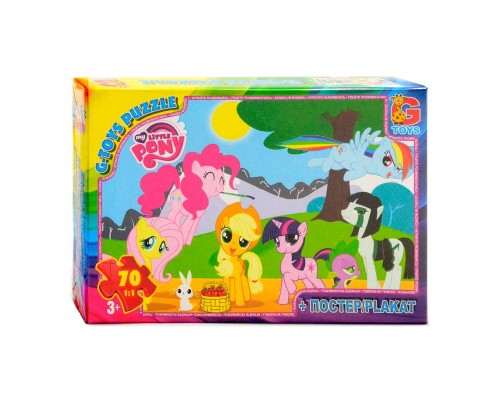 гр Пазли 70 ел. "G-Toys" "My little Pony" MLP 002 (62) розмір зібраної картинки 31х21 см, в коробці