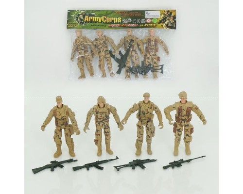Комбат 688-37 (324/2) 4 військові фігурки, зброя, у пакеті