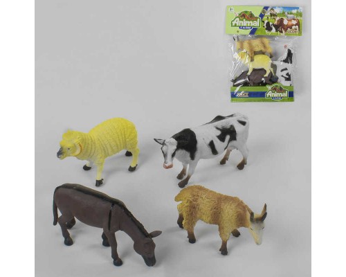 Набір домашніх тварин 2N 504001 (72/2) 4 сільськогосподарських тварин, в пакеті