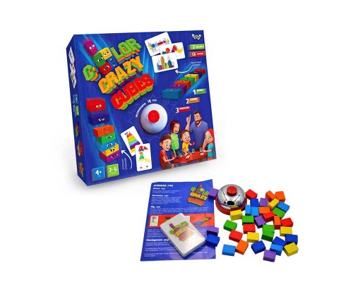 гр Розвиваюча настільна гра "Color Crazy Cubes" (10) CCC-02-01U УКР, "Danko Toys"