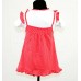 гр КП-204 "1" /р.80/ / червоний / Комплект для дівчинки: сарафан на зав'язках, футболка