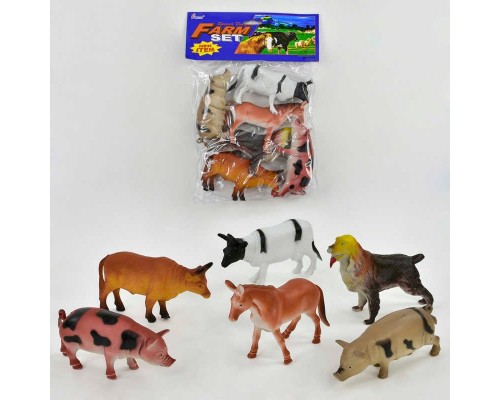 Набір тварин Н 636 (72/2) "Сільськогосподарські тварини", 6 шт у пакеті