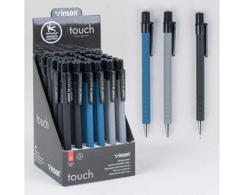 Набір кулькових ручок С 37088 (40) ЦІНА ЗА 36 ШТУК В БЛОЦІ, синя паста, діаметр пишучого вузла 0.7 мм
