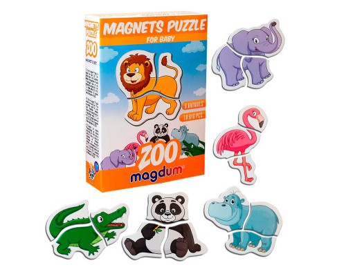 гр Магнітні пазли ML4031-18 EN "Magdum", “Zoo", англ. мова