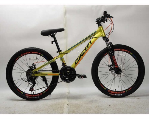 Велосипед Спортивний Corso 24" дюймів «Concept» CP-24166 (1) рама алюмінієва 11’’, обладнання Shimano, 21 швидкість, зібран на 75