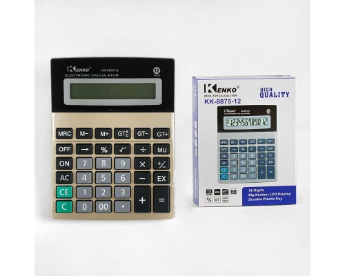 Калькулятор C 62173 (60) настільний, від батарейки, металопластик, в коробці
