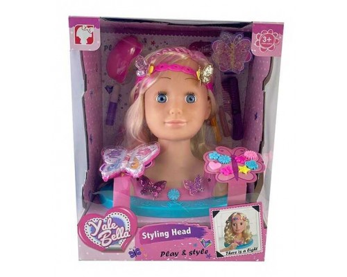 Лялька-голова для зачісок YL 888 E-1 (8) манекен для зачісок та макіяжу, світловий ефект, з аксесуарами, в коробці