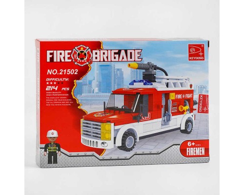 Конструктор AUSINI 21502 (48/2) "Пожежна Бригада", 207 деталей, в коробці