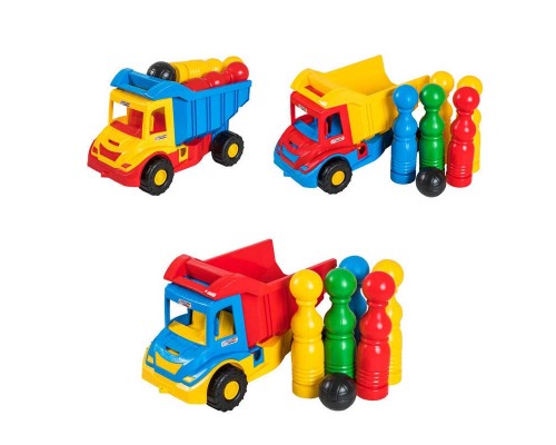 гр Вантажівка з кеглями "Multi truck" 39220 (4) 3 кольори, "Tigres"