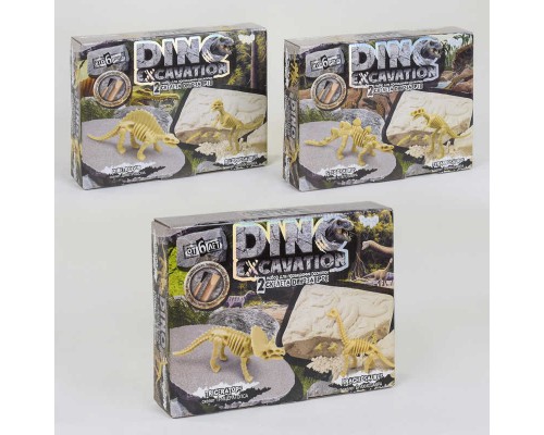 гр Набір для проведення розкопок "Dino Excavation" DEX-01-04,05,06 динозаври укр. (6) "Danko toys", 3 види