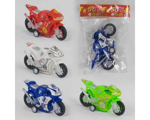Мотоцикл 399-132 (960/2) 4 кольори, інерція, 1шт в пакеті