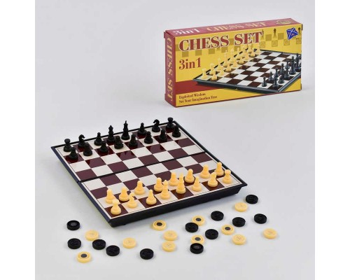 Шахи 3108 (144/2) 2 в1, шашки, магнітні, в коробці