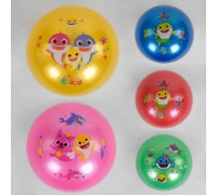 М'яч гумовий С 43307 (500) 5 кольорів, вага 60 грамів, діаметр 18 см, перламутровий