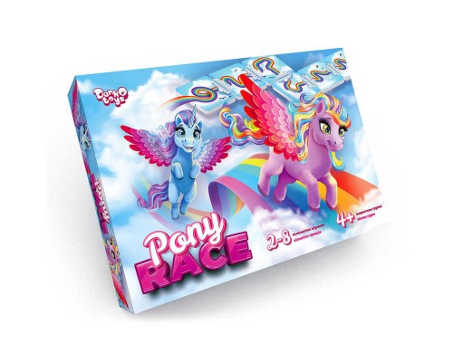 гр Настільна розважальна гра "Pony Race" G-PR-01-01 (10) "Danko Toys", ОПИС УКР/РОС. МОВАМИ