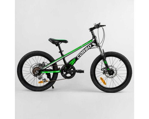 Дитячий спортивний велосипед 20'' CORSO "Speedline" MG-74290 (1) магнієва рама, Shimano Revoshift 7 швидкостей, зібраний на 75.