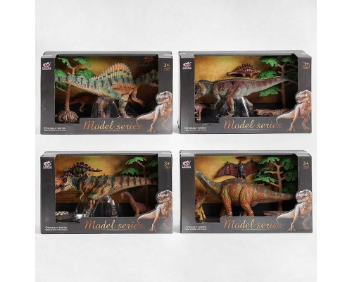 Набір динозавра Q 9899 V 7 (24/2) 4 види, 5 елементів, 3 динозаври, 2 аксесуари, в коробці