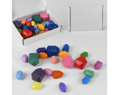 Дерев'яна гра Логіка С 47219 (48) гра-балансир "Гора каміння", 20 елементів, в коробці