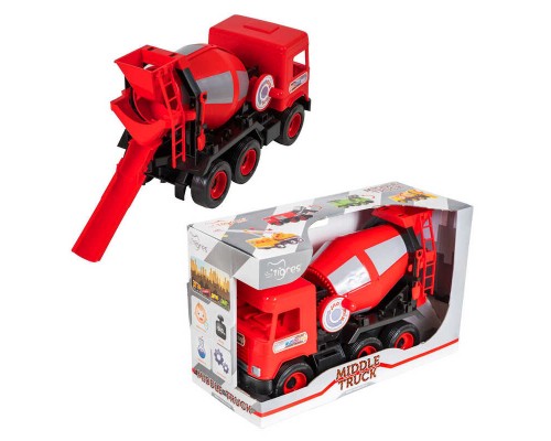 гр Бетонозмішувач "Middle truck" (червоний) 39489 (4) "Tigres", в коробці