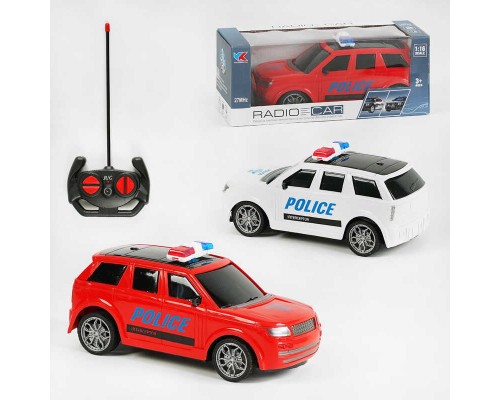 Машина на радіокеруванні 555-4 BD (96) 2 кольори, "Поліція", масштаб 1:16, акум. 3,7 V, пульт 27 MHz, підсвічування, у коробці