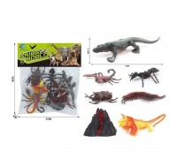 Набір тварин CL 04-77 (192/2) рептилії, комахи, 5 шт, в пакеті