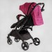 Візок прогулянковий дитячий "JOY" Comfort L-20115 (1) колір РОЖЕВИЙ, рама сталь з алюмінієм, футкавер, підсклянник, телескопічна ручка
